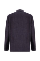 Koyu Bordo Relaxed Fit Rahat Kesim Yünlü Desenli Ceket