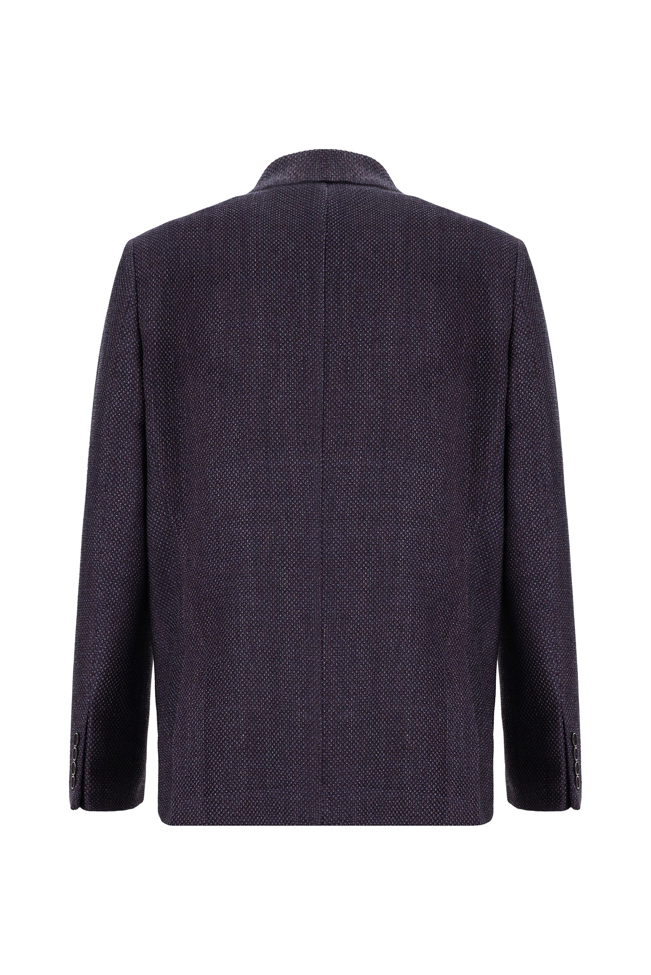 Koyu Bordo Slim Fit Dar Kesim Yünlü Desenli Ceket