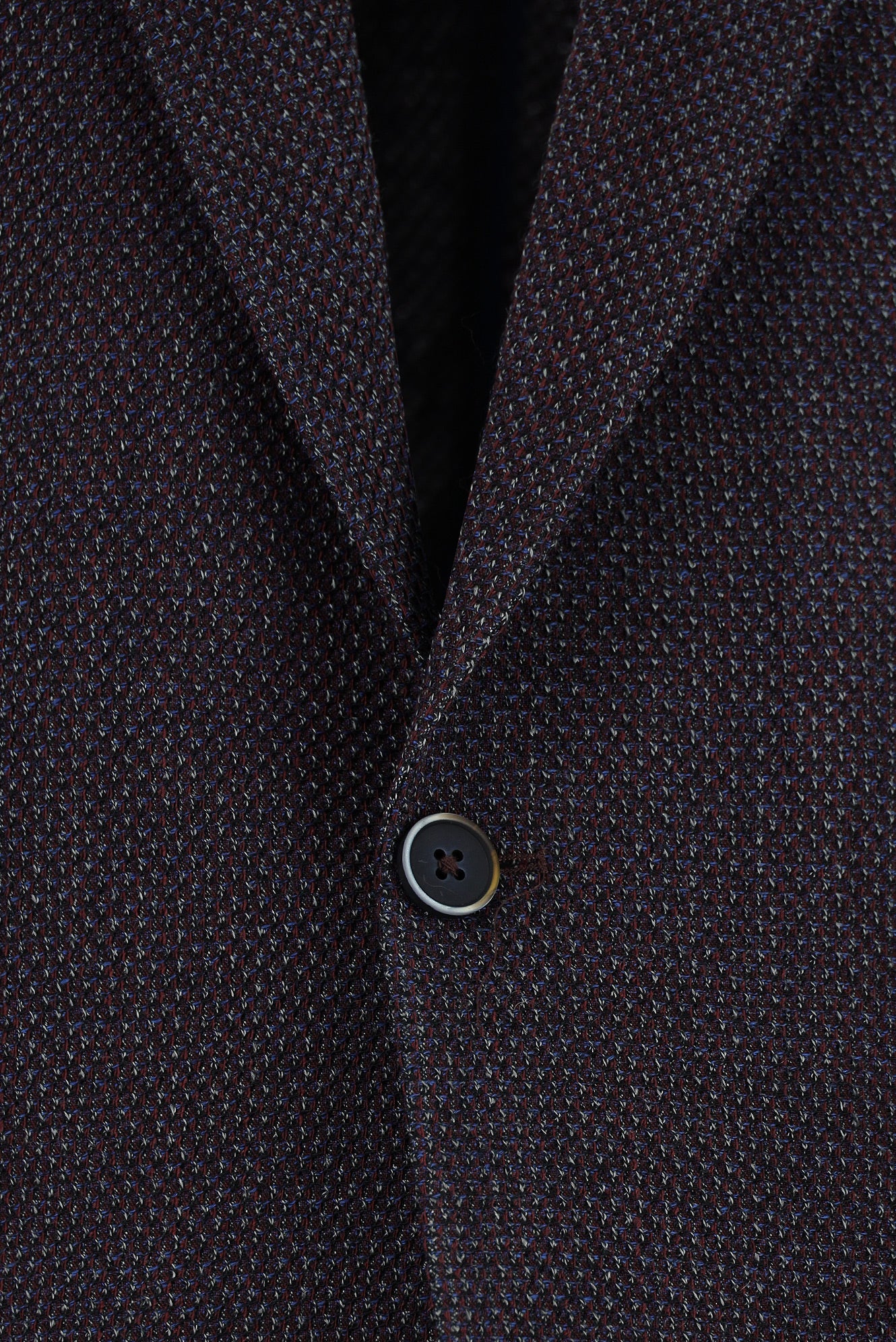 Koyu Bordo Slim Fit Dar Kesim Yünlü Desenli Ceket