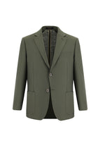 Aç?k Haki 7 Drop Slim Fit Dar Kesim Desenli Keten Ceket-Abdullah Ki??l?