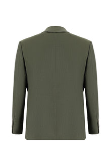 Aç?k Haki 7 Drop Slim Fit Dar Kesim Desenli Keten Ceket-Abdullah Ki??l?