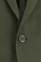 Aç?k Haki 7 Drop Slim Fit Dar Kesim Desenli Keten Ceket-Abdullah Ki??l?