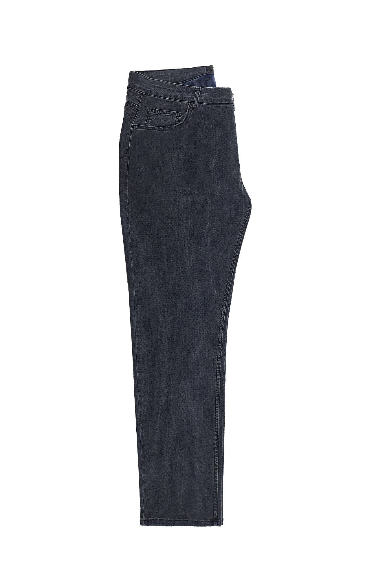 Koyu Lacivert Relaxed Fit Rahat Kesim Likralı Denim Look Pantolon