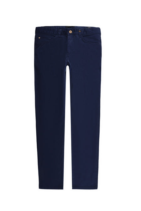 Açık Lacivert Relaxed Fit Rahat Kesim Likralı Kanvas / Chino Pantolon