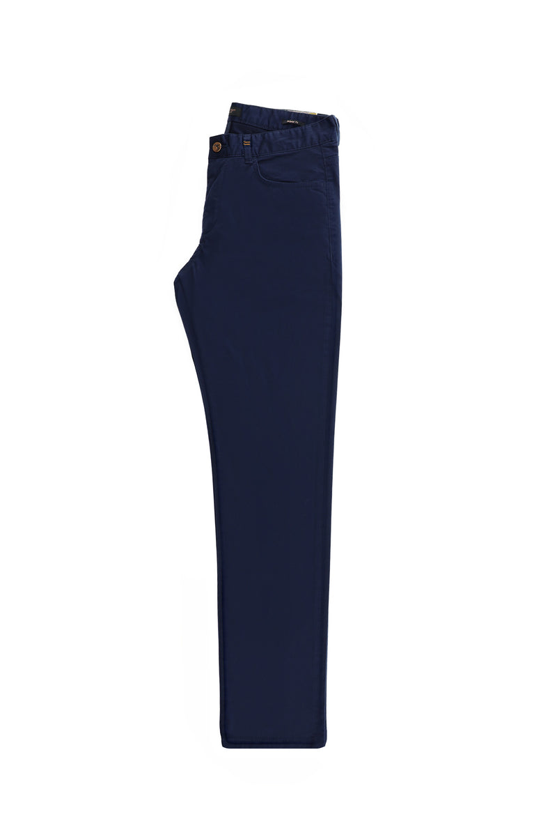 Açık Lacivert Regular Fit Likralı Kanvas / Chino Pantolon