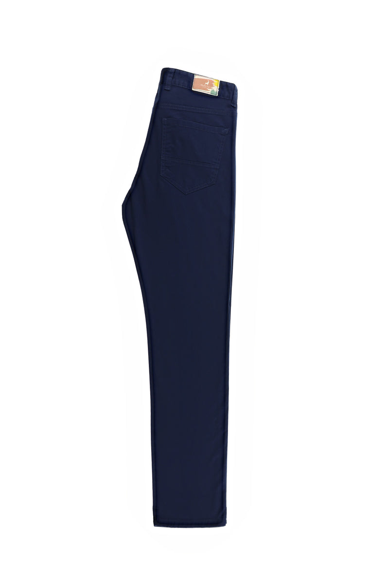 Açık Lacivert Regular Fit Likralı Kanvas / Chino Pantolon