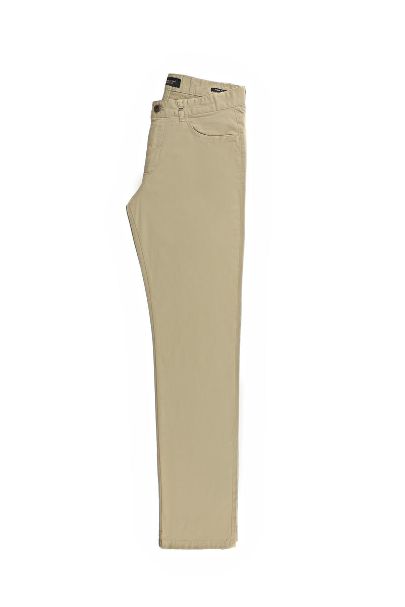 Orta Bej Regular Fit Likralı Kanvas / Chino Pantolon
