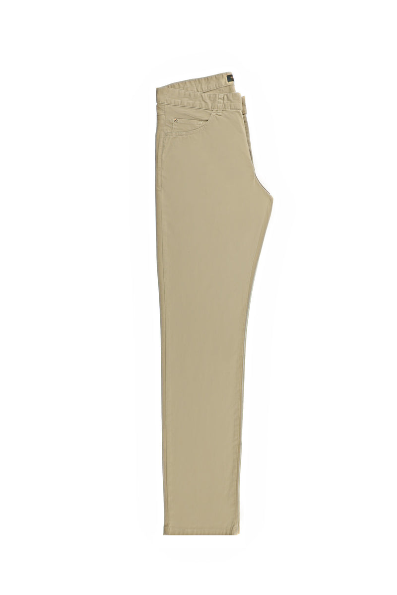 Orta Bej Regular Fit Likralı Kanvas / Chino Pantolon