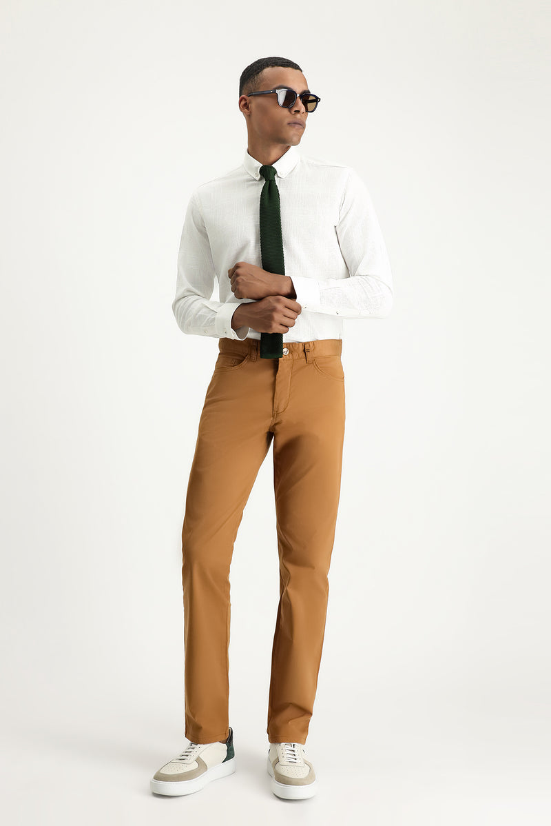 Taba Relax Fit Rahat Kesim Likralı Kanvas / Chino Pantolon