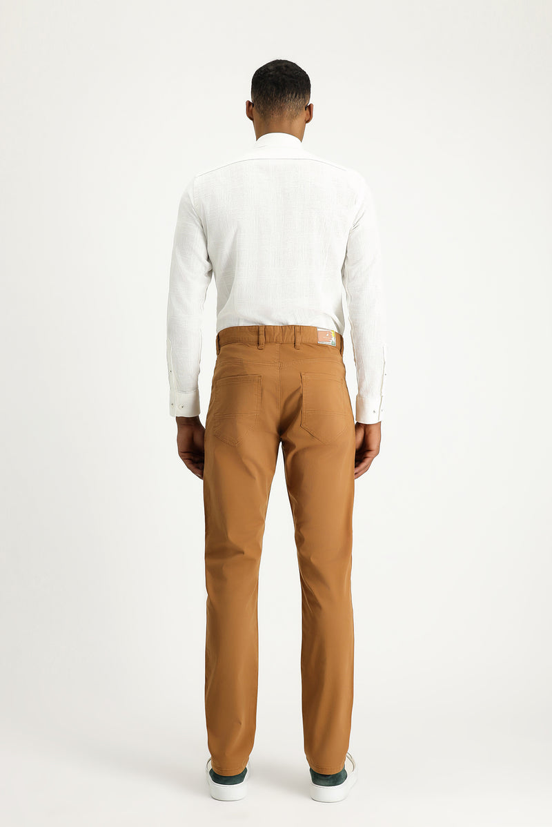 Taba Regular Fit Likralı Kanvas / Chino Pantolon
