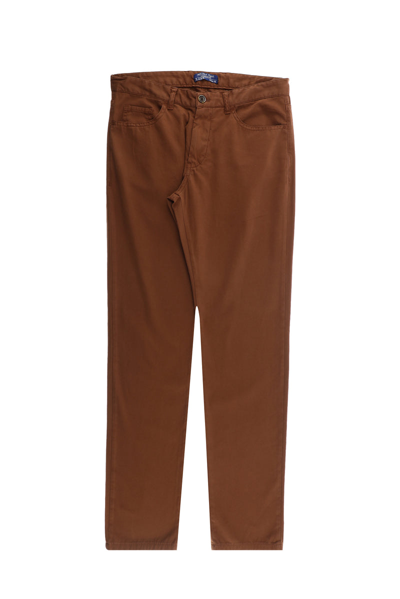 Acı Kahve Likralı Kanvas / Chino Pantolon