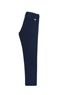 Açık Lacivert Slim Fit Dar Kesim Beli Lastikli Likralı Pantolon