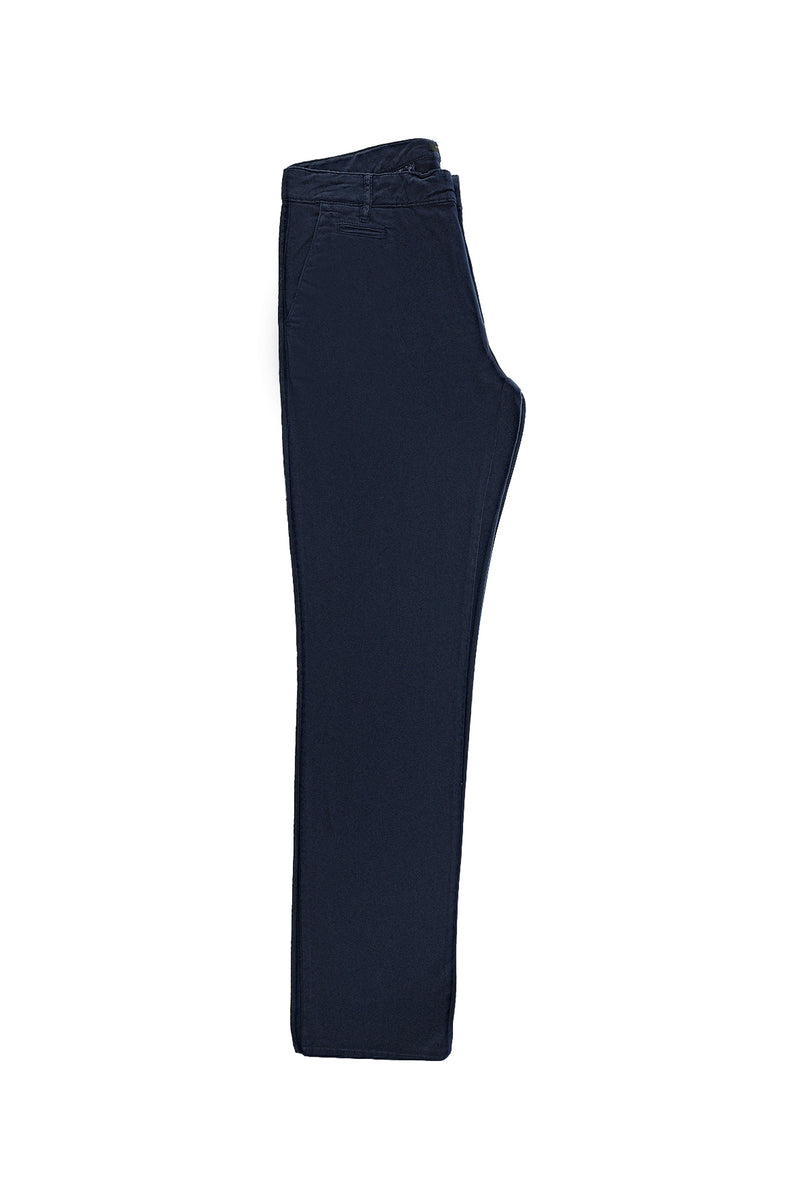 Koyu Lacivert Regular Fit Likralı Kanvas / Chino Pantolon