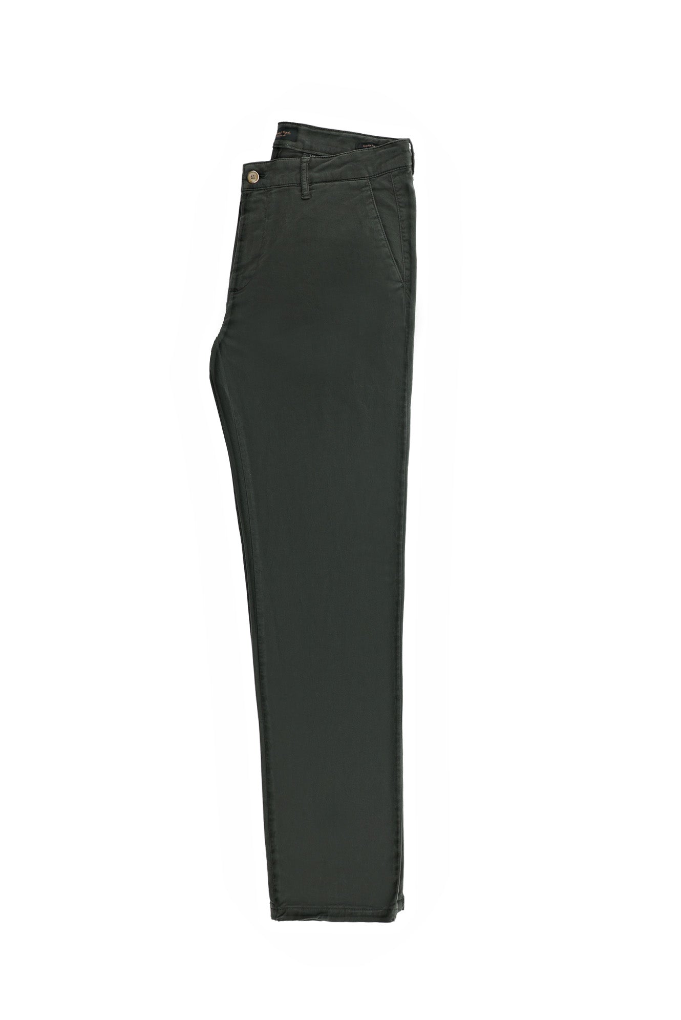 Koyu Haki Regular Fit Likralı Kanvas / Chino Pantolon