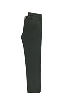 Koyu Haki Regular Fit Likralı Kanvas / Chino Pantolon