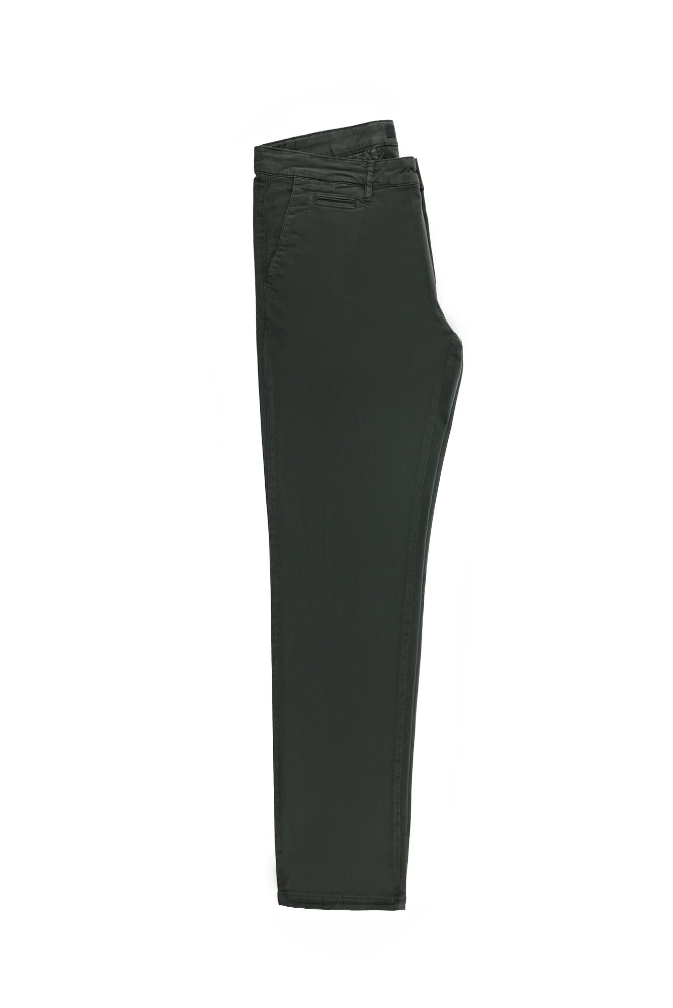 Koyu Haki Regular Fit Likralı Kanvas / Chino Pantolon