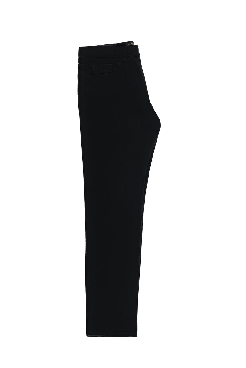 Siyah Regular Fit Likralı Kanvas / Chino Pantolon