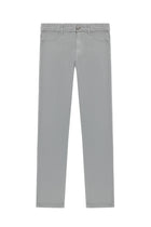 Aç?k Gri Slim Fit Dar Kesim Likral? Kanvas / Chino Pantolon-Abdullah Ki??l?