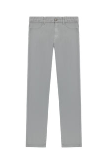 Aç?k Gri Slim Fit Dar Kesim Likral? Kanvas / Chino Pantolon-Abdullah Ki??l?