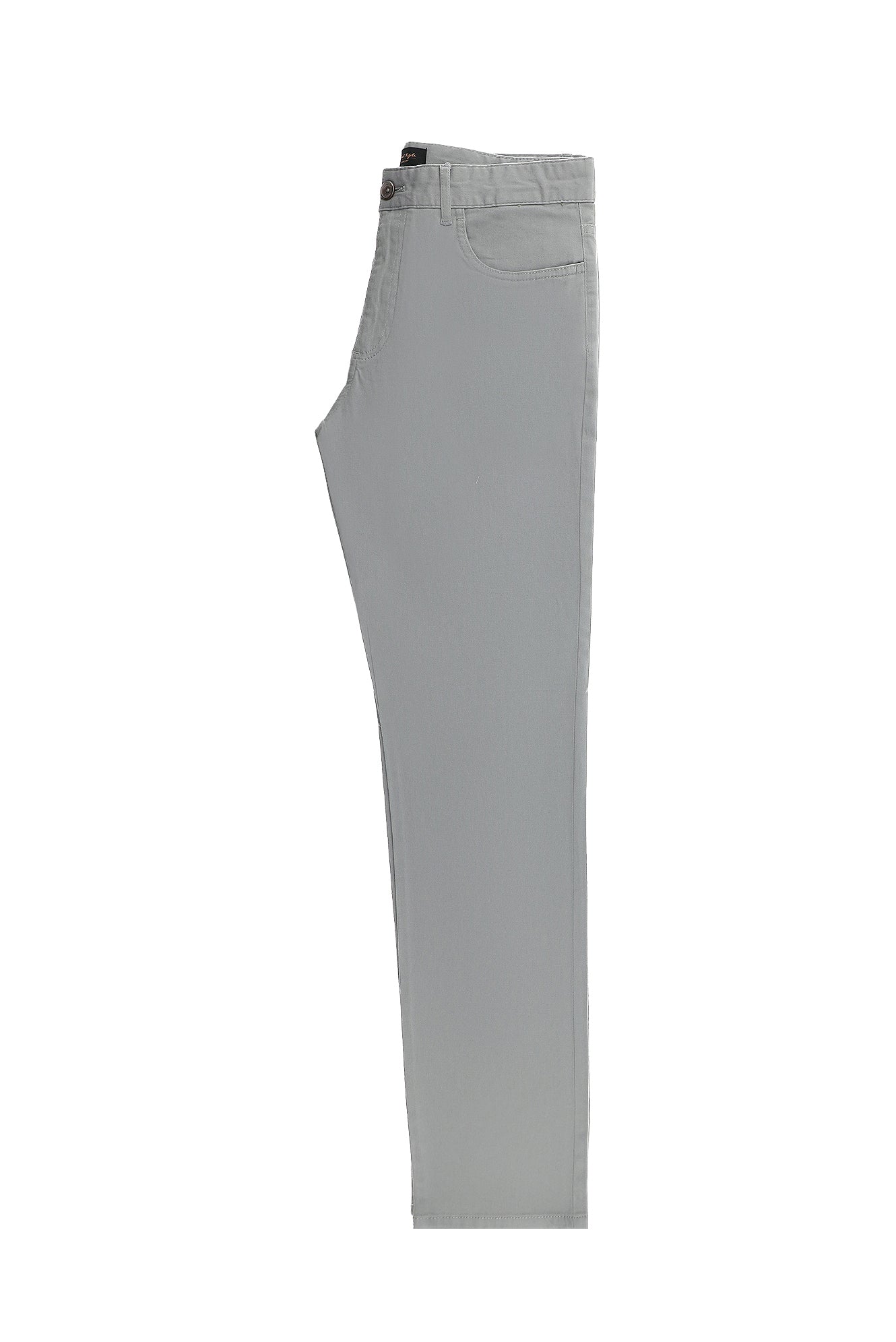 Açık Gri Regular Fit Likralı Kanvas / Chino Pantolon