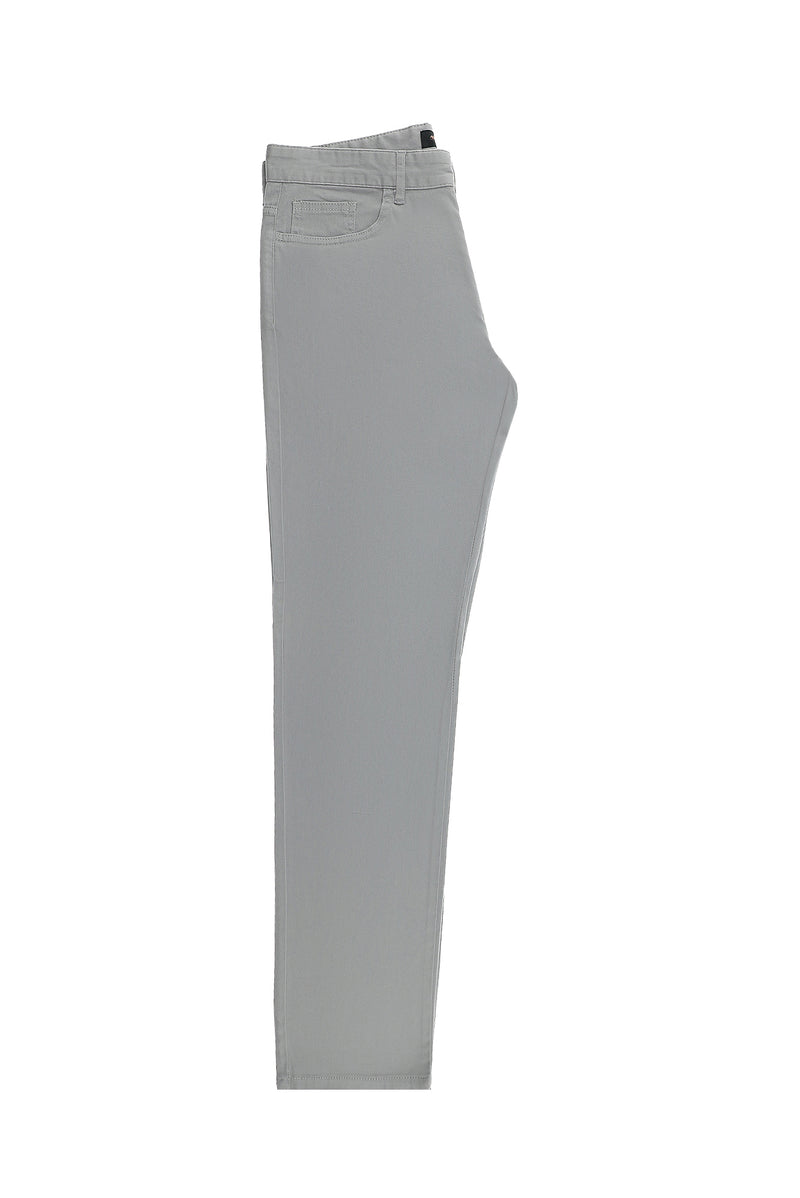 Açık Gri Regular Fit Likralı Kanvas / Chino Pantolon
