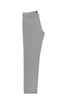 Aç?k Gri Slim Fit Dar Kesim Likral? Kanvas / Chino Pantolon-Abdullah Ki??l?