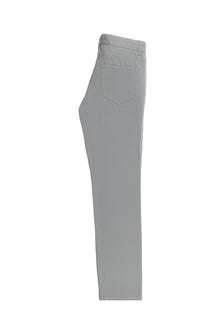 Açık Gri Slim Fit Dar Kesim Likralı Kanvas / Chino Pantolon