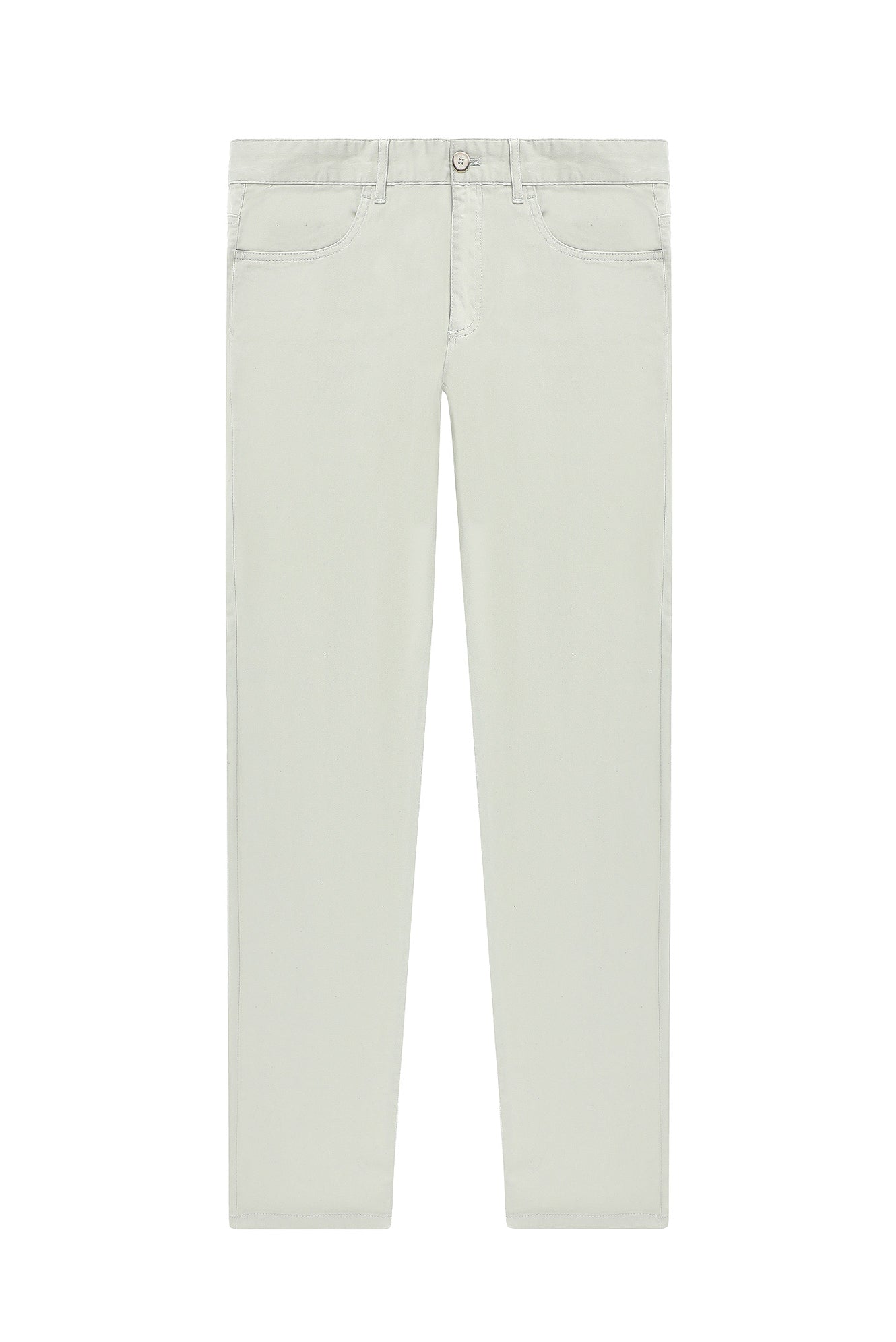 Ekru Slim Fit Dar Kesim Likralı Kanvas / Chino Pantolon