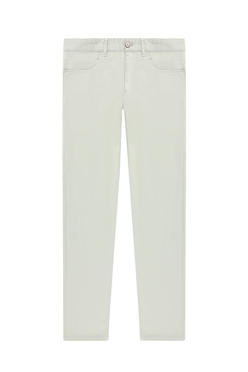 Ekru Regular Fit Likralı Kanvas / Chino Pantolon