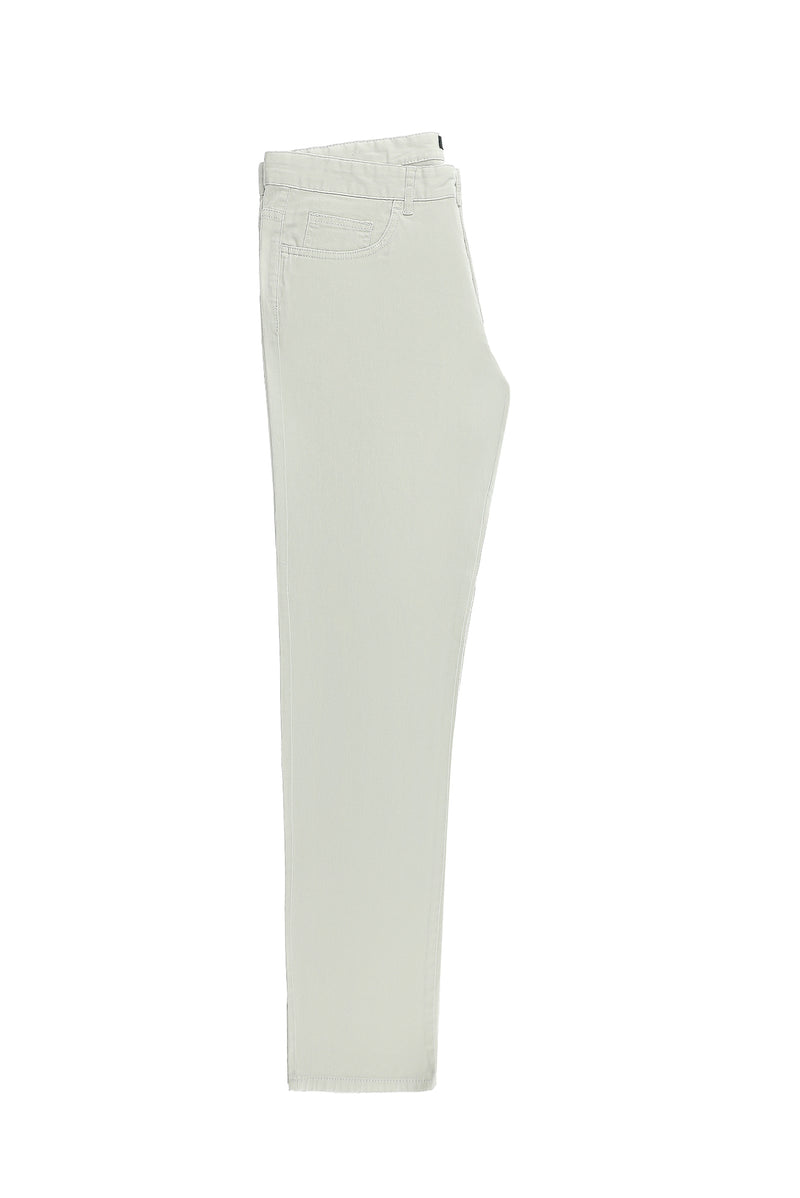 Ekru Slim Fit Dar Kesim Likralı Kanvas / Chino Pantolon
