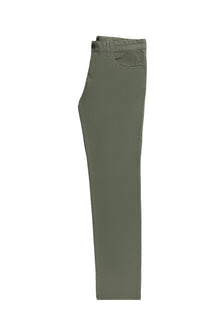 Orta Haki Regular Fit Likralı Kanvas / Chino Pantolon