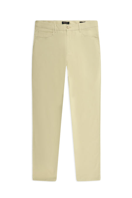 Açık Bej Relaxed Fit Rahat Kesim Likralı Kanvas / Chino Pantolon