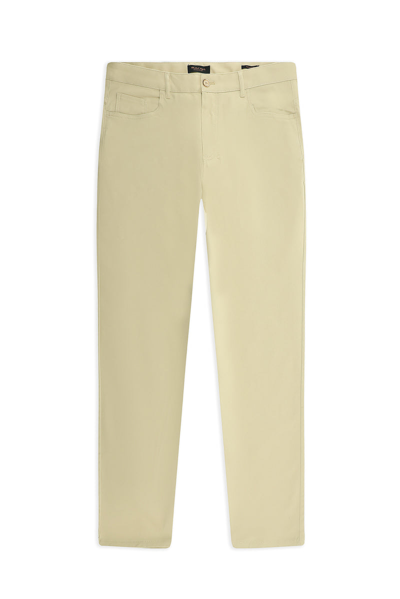 Açık Bej Relaxed Fit Rahat Kesim Likralı Kanvas / Chino Pantolon