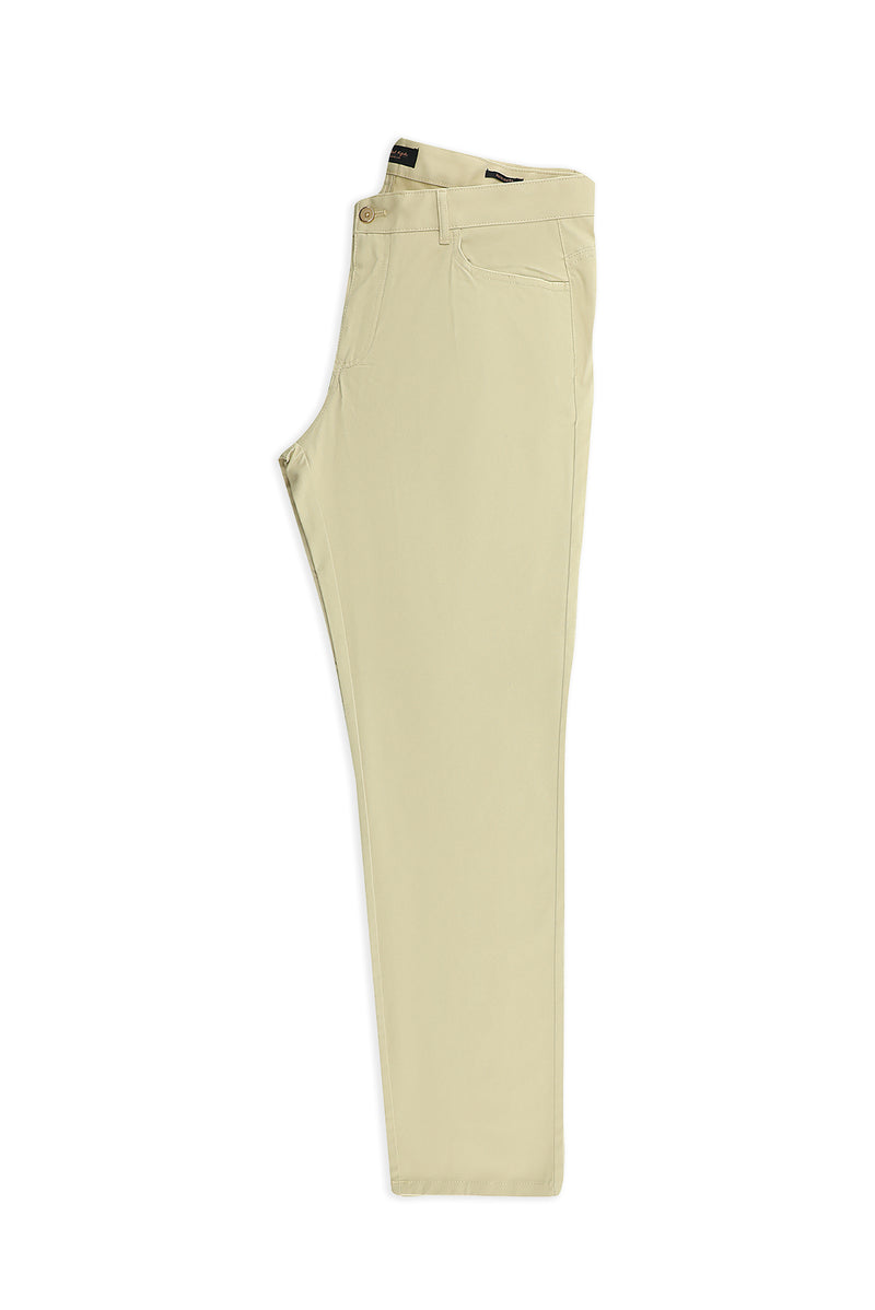 Açık Bej Relaxed Fit Rahat Kesim Likralı Kanvas / Chino Pantolon