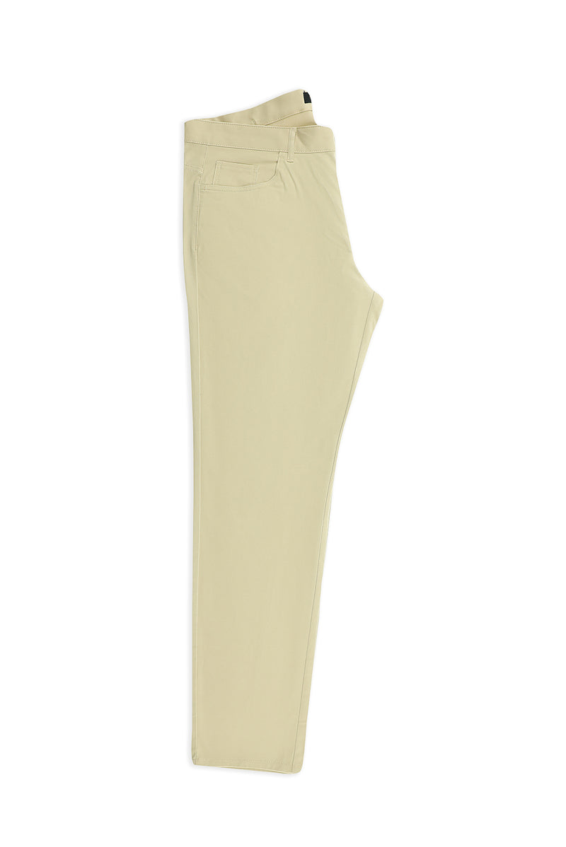 Açık Bej Relaxed Fit Rahat Kesim Likralı Kanvas / Chino Pantolon