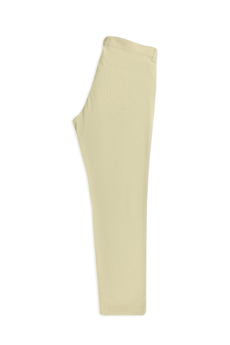 Açık Bej Relaxed Fit Rahat Kesim Likralı Kanvas / Chino Pantolon