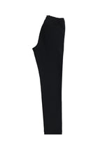Siyah Slim Fit Dar Kesim Likralı Beli Lastikli İpli Pantolon