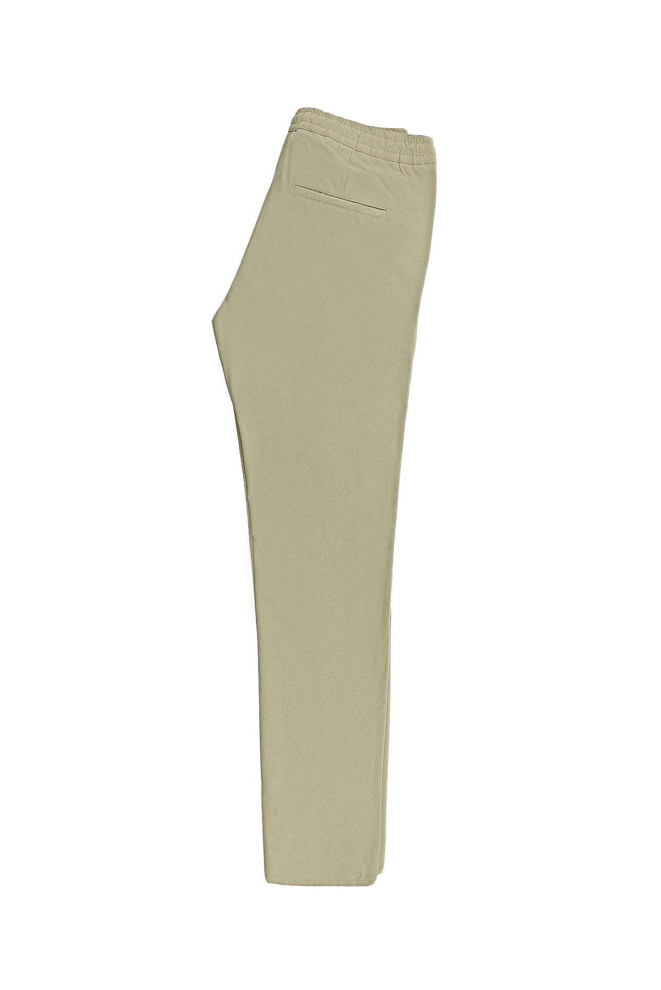 Açık Bej Slim Fit Dar Kesim Likralı Beli Lastikli İpli Pantolon