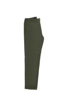 Orta Haki Regular Fit Standart Kesim Beli Lastikli ?pli Pamuklu Keten Pantolon-Abdullah Ki??l?