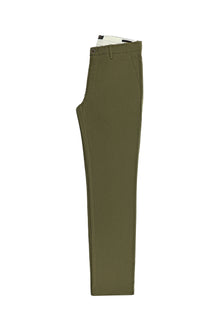 Orta Haki Regular Fit Likralı Kanvas / Chino Pantolon