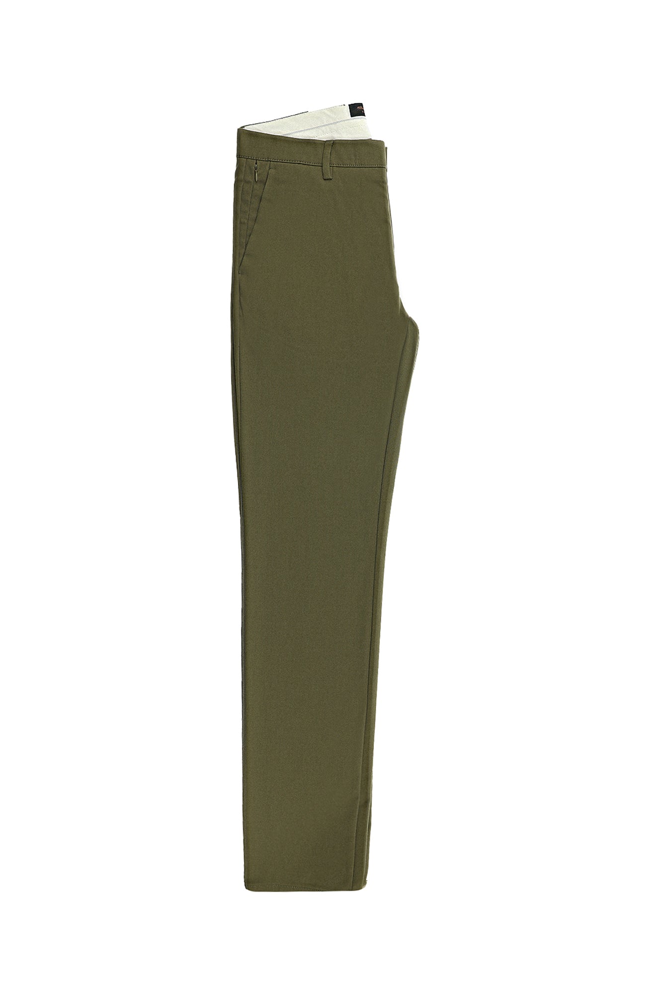 Orta Haki Regular Fit Likralı Kanvas / Chino Pantolon