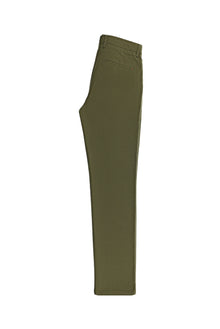 Orta Haki Regular Fit Likralı Kanvas / Chino Pantolon