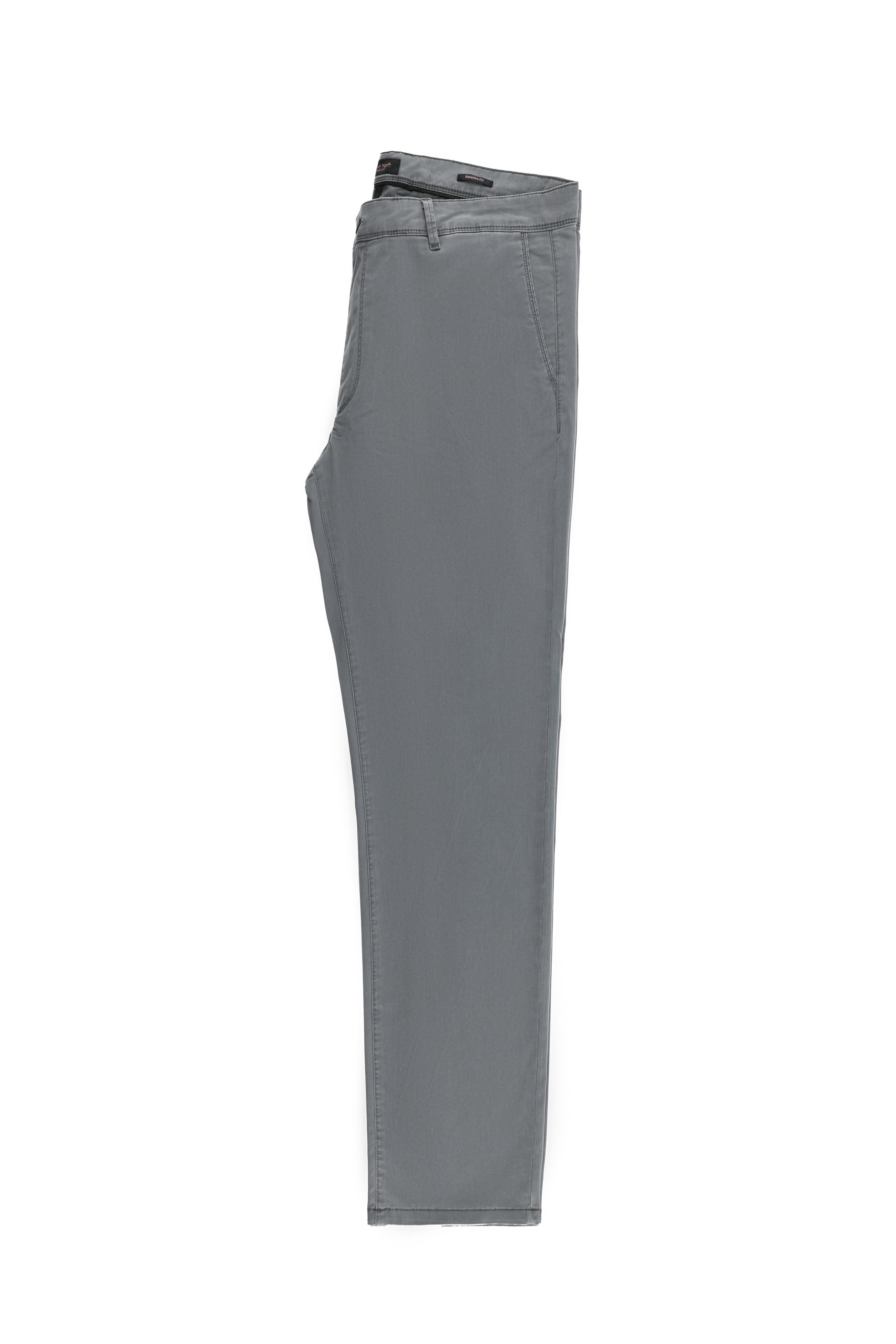 Orta Füme Relaxed Fit Rahat Kesim Likralı Kanvas / Chino Pantolon