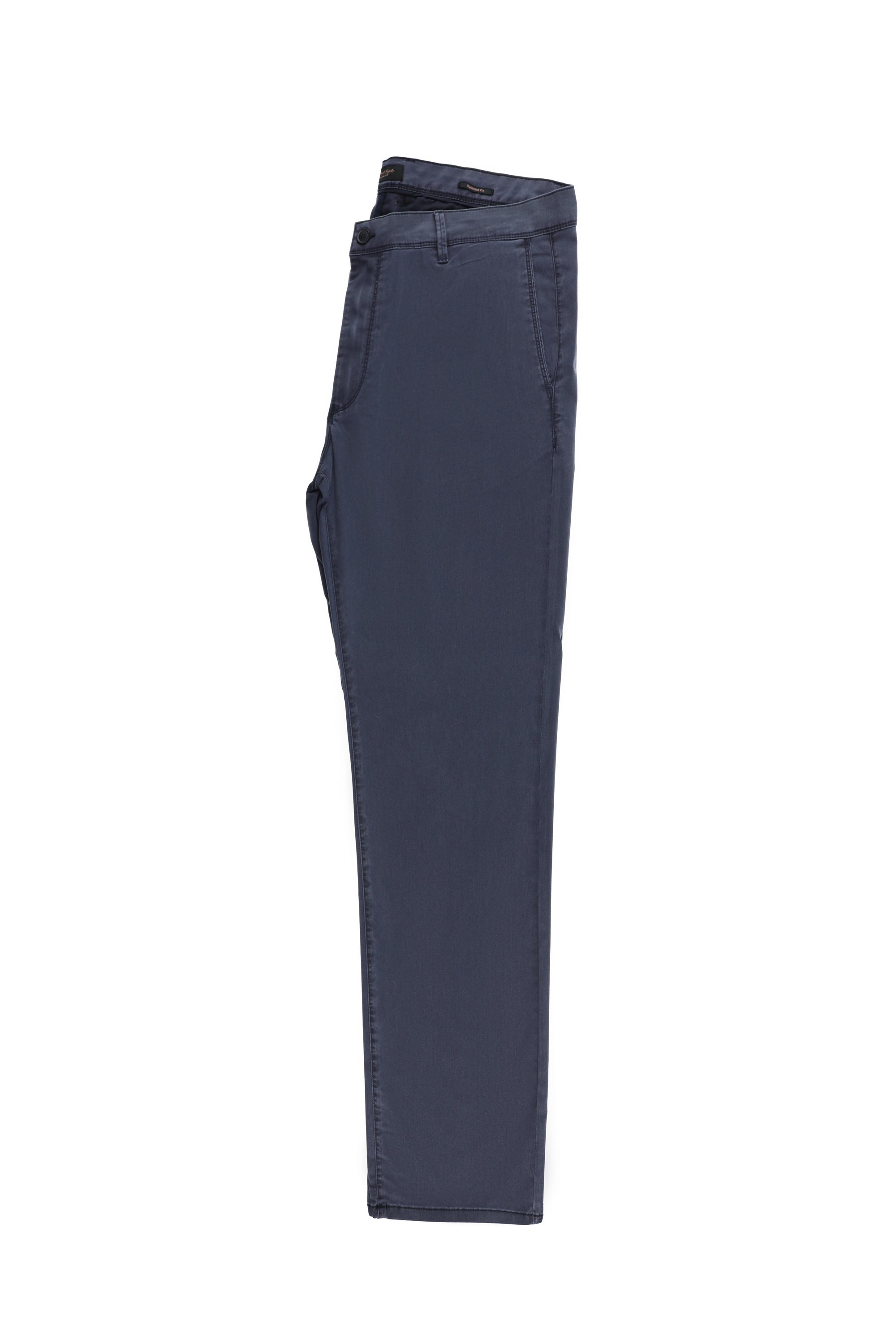 Orta Lacivert Regular Fit Likralı Kanvas / Chino Pantolon