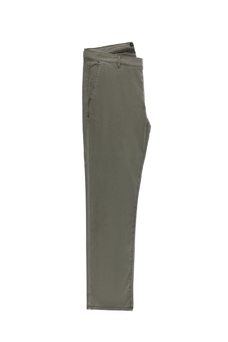 Orta Haki Regular Fit Likralı Kanvas / Chino Pantolon