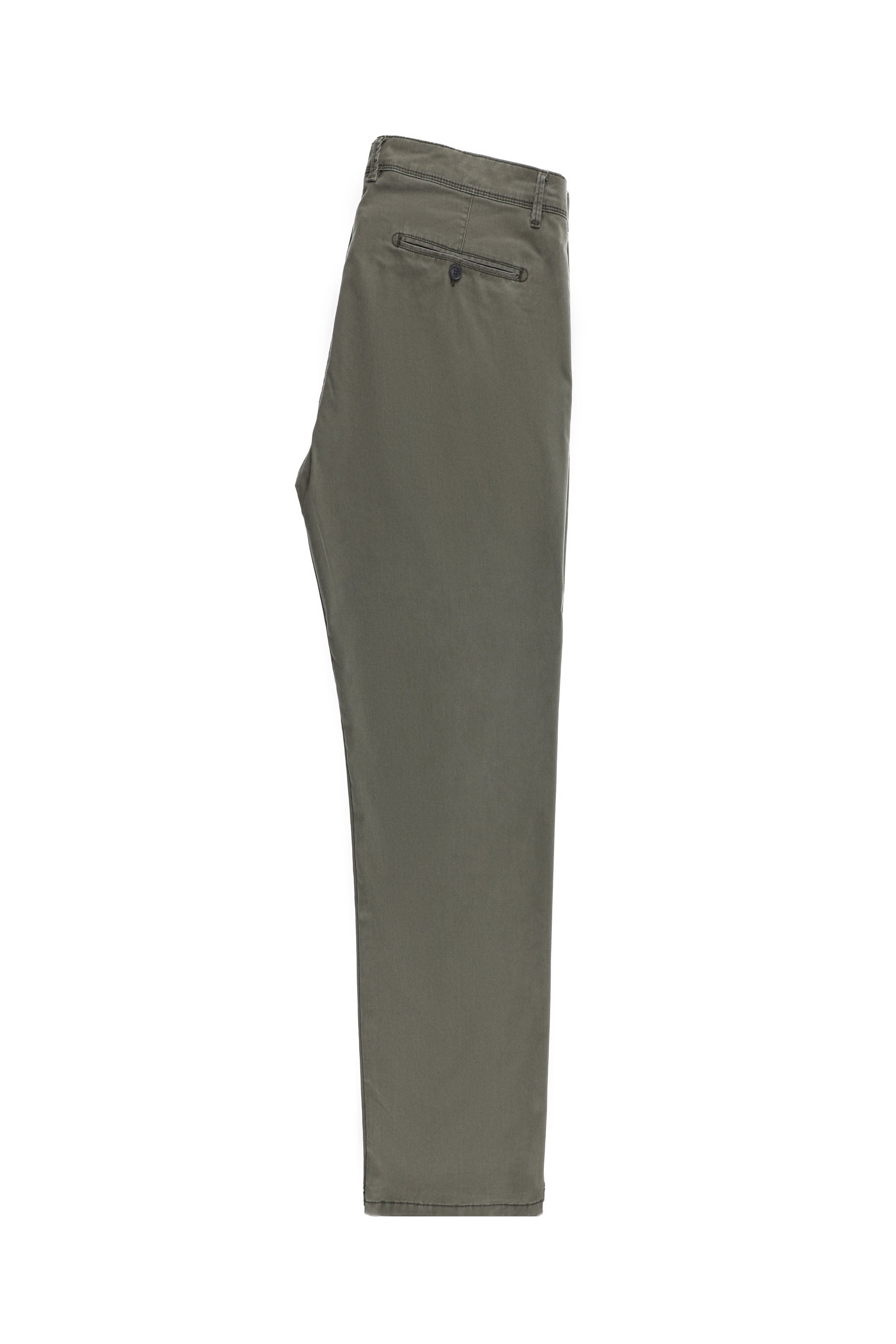 Orta Haki Regular Fit Likralı Kanvas / Chino Pantolon