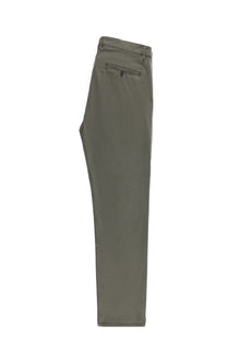 Orta Haki Regular Fit Likralı Kanvas / Chino Pantolon