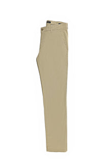 Açık Bej Slim Fit Dar Kesim Desenli Likralı Kanvas / Chino Pantolon