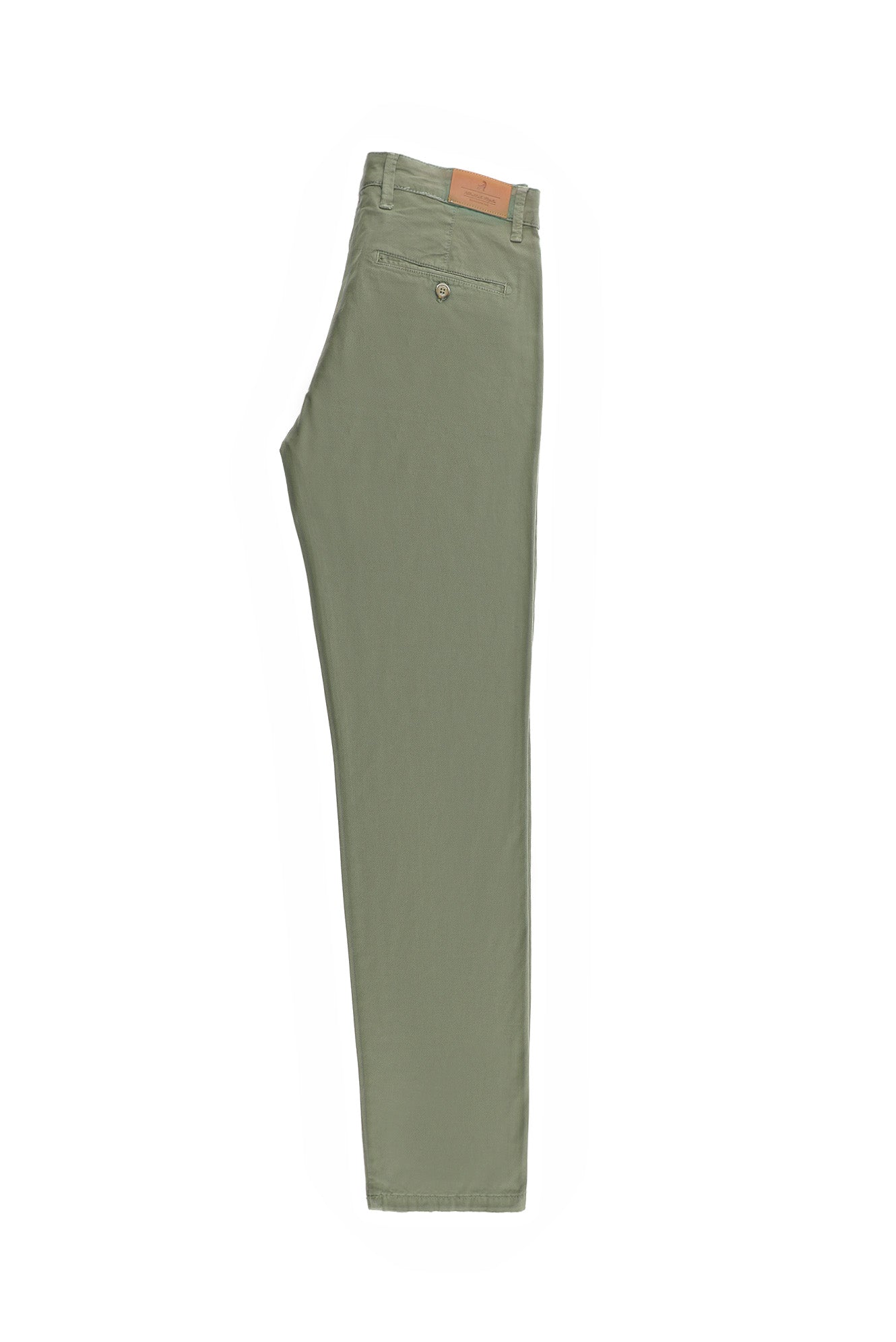 Orta Haki Slim Fit Dar Kesim Desenli Likralı Kanvas / Chino Pantolon