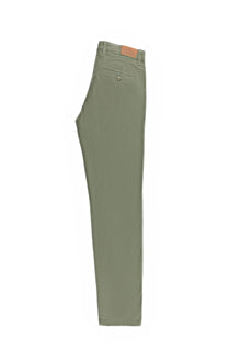 Orta Haki Slim Fit Dar Kesim Desenli Likralı Kanvas / Chino Pantolon